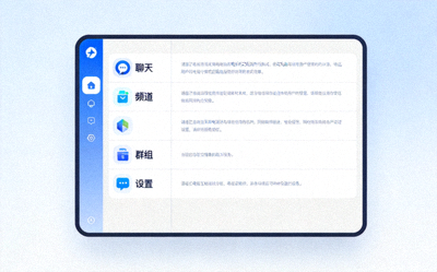 Telegram电脑版功能菜单全景图，展示聊天、频道、群组、设置等核心模块