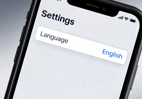 Telegram设置界面语言选项为英文时的截图