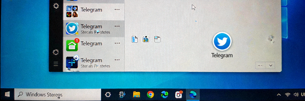 Windows桌面和开始菜单中Telegram程序快捷方式的展示图